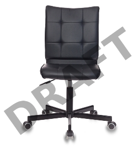 Кресло Бюрократ CH-330M/BLACK без подлокотников черный искусственная кожа крестовина металл