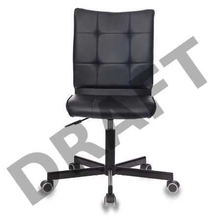 Кресло Бюрократ CH-330M/BLACK без подлокотников черный искусственная кожа крестовина металл