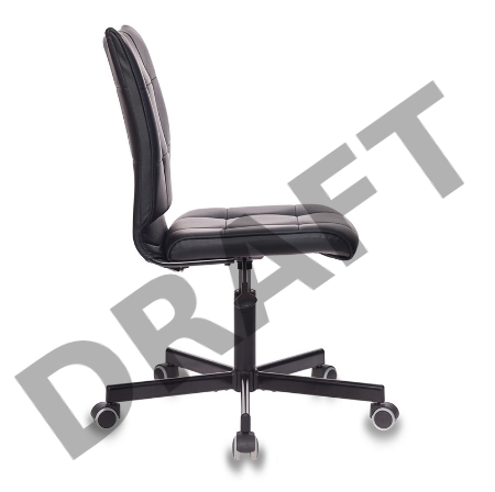 Кресло Бюрократ CH-330M/BLACK без подлокотников черный искусственная кожа крестовина металл