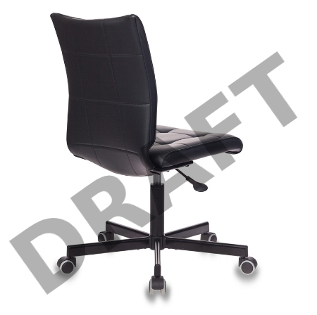 Кресло Бюрократ CH-330M/BLACK без подлокотников черный искусственная кожа крестовина металл