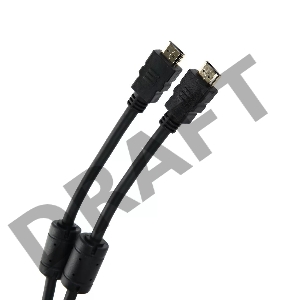 Кабель AOpen  HDMI 19M/M+2 фильтра 1.4V+3D/Ethernet AOpen <ACG511D-15M> 15m, позолоченные контакты