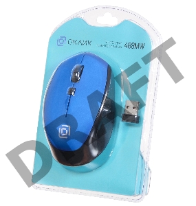 Мышь Oklick 488MW синий/черный оптическая (1600dpi) беспроводная USB (3but)