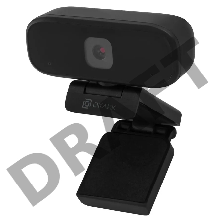 Камера Web Оклик OK-C015HD черный 1Mpix (1280x720) USB2.0 с микрофоном