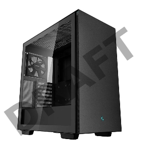 Корпус Deepcool CH510 без БП, боковое окно (закаленное стекло), 1x120мм вентилятор сзади, черный, ATX