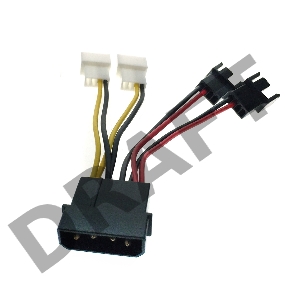 Переходник питания для вентилятора 4pin на 4х3pin Espada E4PINm-4X3pINm