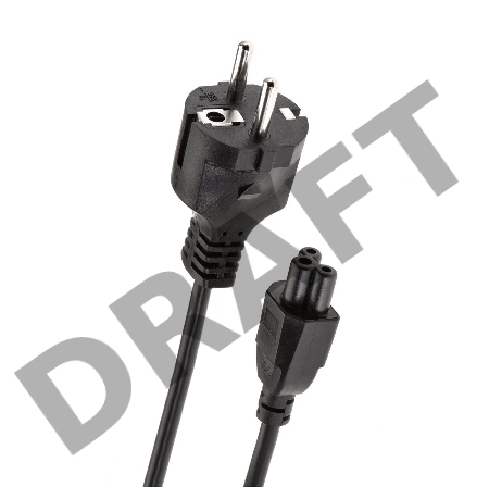 Кабель питания для ноутбуков 3-pin, с заземлением, 220V (EURO) 1.8м,медь, Telecom <TE022-CU0.5-1.8M>