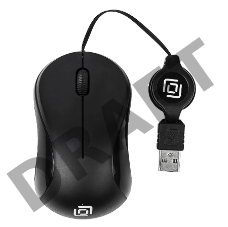 Мышь Oklick 115SR черный оптическая (800dpi) USB для ноутбука (2but)