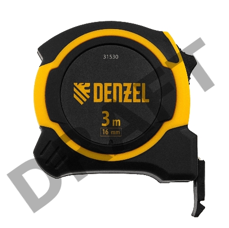 Рулетка 3м х 16мм, двухкомп. корпус, магнитный обрезиненный зацеп// Denzel