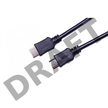 Кабель HDMI [C-HM-HM-7.5M] Wize, 7.5 м, v.2.0, 19M/19M, позол.разъемы, экран, черный, пакет