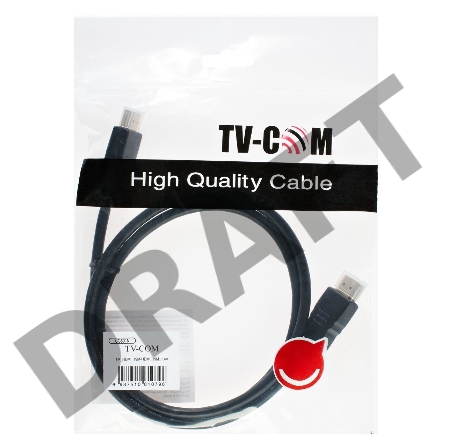 Кабель цифровой HDMI19M to HDMI19M, V1.4+3D, 1m, TV-COM