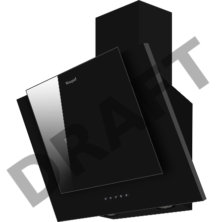 Вытяжка наклонная Weissgauff GAMMA 50 PB BL