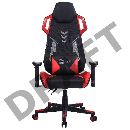 Кресло игровое Cactus CS-CHR-090BLR черный/красный сиденье черный/красный эко.кожа/сетка крестовина пластик пластик черный