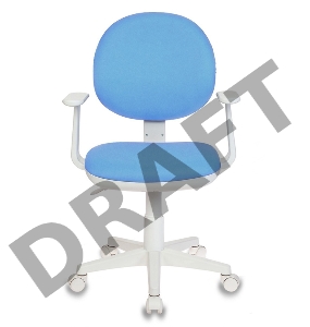 Кресло Бюрократ CH-W356AXSN/15-107 голубой 15-107 (пластик белый)