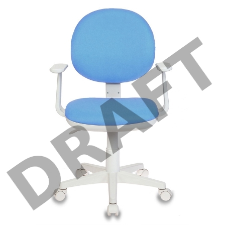 Кресло Бюрократ CH-W356AXSN/15-107 голубой 15-107 (пластик белый)