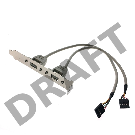Кабель Espada Планка в корпус USB2.0 -2 порта, (EBRCT-2PrtUSB2)