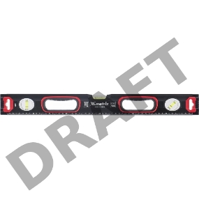 Уровень алюминиевый, усиленный, фрезерованный, 3 глазка, 2 комп. рукоятки, 2000 мм// Matrix