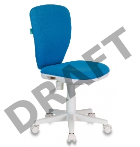 Кресло детское Бюрократ KD-W10/26-24 голубой 26-24 (пластик белый)