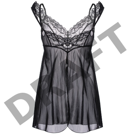 Комбинация бэби-долл c разрезом сзади Erolanta Sofia, черный (54-56)