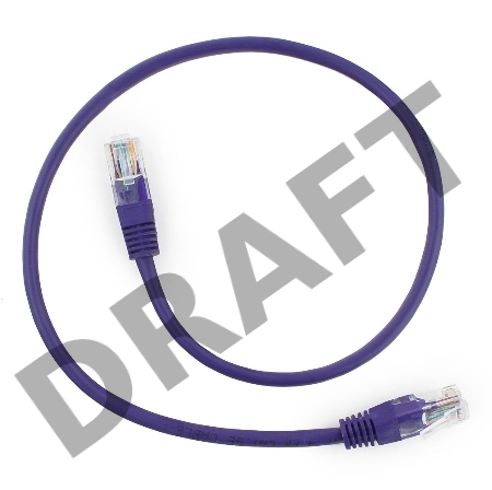 Патч-корд UTP Cablexpert кат.5e, 0.5м, литой, многожильный (фиолетовый)