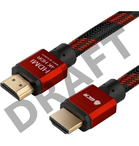 Greenconnect Кабель 2.0m HDMI версия 2.0, HDR 4:2:2, Ultra HD, 4K 60 fps 60Hz/5K*30Hz, 3D, AUDIO, 18.0 Гбит/с, 28/28 AWG, OD7.3mm, тройной экран, BICOLOR нейлон, AL корпус красный, GCR-51490 Greenconnect Кабель 2.0m HDMI версия 2.0, HDR 4:2:2, Ultra HD, 4