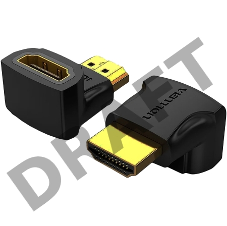 Адаптер-переходник Vention HDMI v2.0 19M/19F угол 90