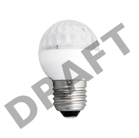 Лампа шар e27 9 LED  Ø50мм зеленая