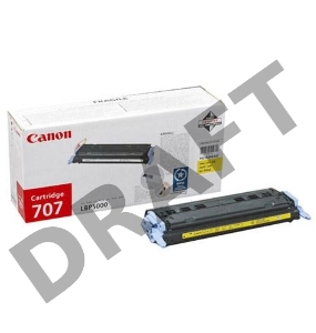 Тонер-картридж Canon 707Y (9421A004) желтый, 2000 стр., для LBP 5000/5100