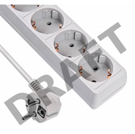 Сетевой фильтр Buro 500SL-3-G 3м (5 розеток) серый (пакет ПЭ)