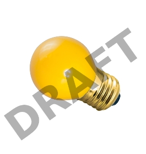 Лампа накаливания e27 10 Вт желтая колба