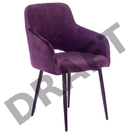 Кресло Бюрократ CH-380F сливовый Italia 23 на ножках металл черный