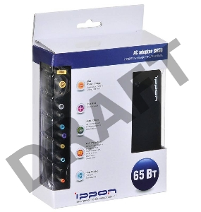 Блок питания Ippon S65U автоматический 65W 15V-19.5V 8-connectors 4.3A 1xUSB 2.1A от бытовой электросети LED индикатор