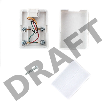 Розетка телефонная TA-101 RJ-11 (6P4C) внешняя 1 порт, белая