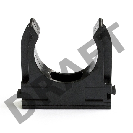 Крепеж-клипса для трубы ø 20 мм, черная (100 шт./уп.) REXANT