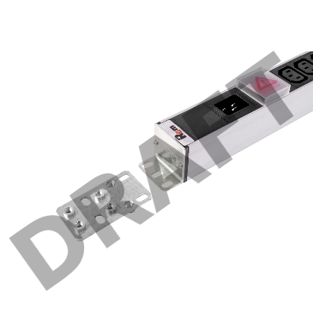 Вертикальный блок розеток ЦМО Rem-16 с выкл., 14 IEC 60320 C13, 10 C19, вход C20 16A, алюм., 33-38U (R-16-14C13-10C19-V-1420)