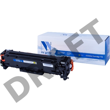 Картридж NV Print совместимый HP CC532A/Canon718 Yellow дляLJ Color CP2025/Canon i-SENSYSLBP-7200C(2800k)