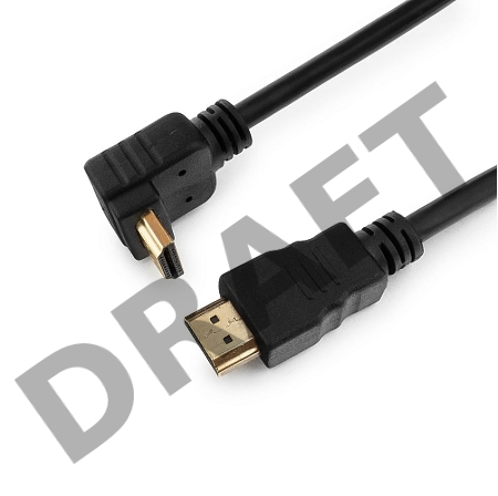Кабель HDMI Gembird/Cablexpert CC-HDMI490-10, 3.0м, v1.4, 19M/19M, углов. разъем, черный, позол.разъемы, экран, пакет