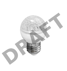 Лампа шар e27 10 LED  Ø50мм  зеленая 24В (постоянное напряжение)