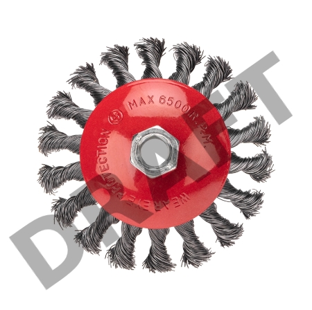 Щетка коническая для УШМ плетеные пучки стальной проволоки 115 М14 Kranz