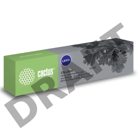 Картридж ленточный Cactus CS-LX350 черный для Epson LX350/LQ350/ERC19/VP80K