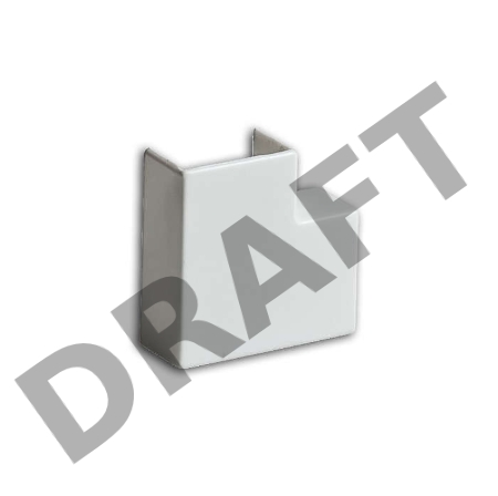 Угол плоский (поворот на 90град.) 25х16 бел. Рувинил ПВР-25х16