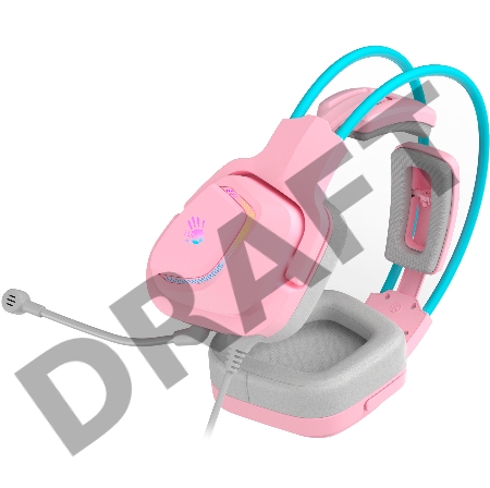 Наушники с микрофоном A4Tech Bloody G575 розовый/голубой (G575 /SKY PINK/ USB)