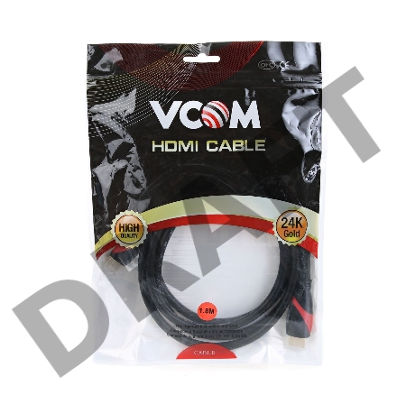 Кабель HDMI 19M/M ver. 2.0 black red, 1.8m VCOM <CG525-R-1.8> Кабель HDMI 19M/M ver. 2.0 black red, 1.8m VCOM <CG525-R-1.8>