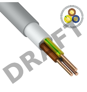 Кабель силовой медный NUM-J 3x2,5 мм² 100 м ГОСТ 31996-2012, ТУ 3520-015-38229892-2015