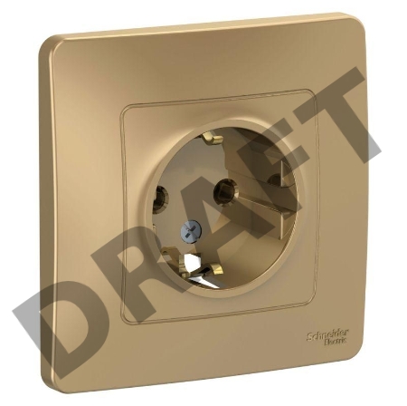 Розетка СП BLANCA 16А 250В без шторок с заземл. титан SchE BLNRS001014