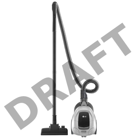 Пылесос LG VC-5420NNTS 2000Вт/380 Вт, контейнер 1,3л., НЕРА 11 фильтр, стальная телескопическая трубка, Кнопка Вкл/Выкл на корпусе, цвет серебро