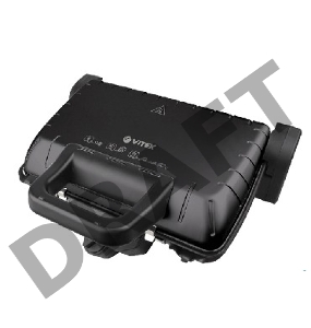 Гриль VITEK VT-2632 BK Потребляемая мощность 2000Вт. Максимальная температура 260°С. Регулировка температуры. Покрытие панелей антипригарное. Способ открытия крышки 4 фиксированных положения (в том числе 180° и 90° градусов). Размер панелей 	330 х 220 мм.