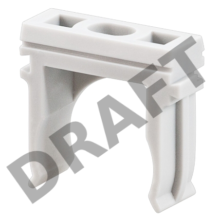 Крепеж-клипса для труб, Ø32 мм, серая, 100 шт./уп.