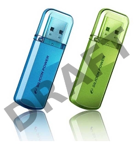Флеш Диск Silicon Power 32Gb Helios 101 SP032GBUF2101V1N USB2.0 зеленый