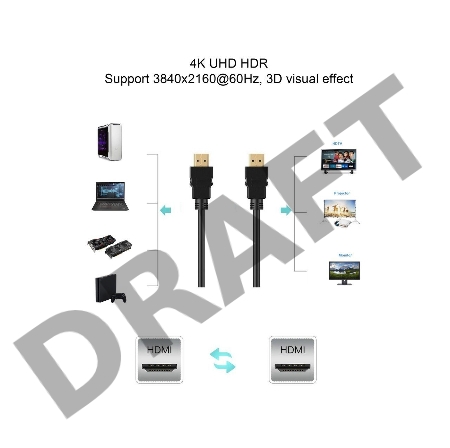 Кабель HDMI 19M/M ver. 2.0 черные коннекторы, 3m VCOM <CG526S-B-3M> Blister Кабель HDMI 19M/M ver. 2.0 черные коннекторы, 3m VCOM <CG526S-B-3M> Blister