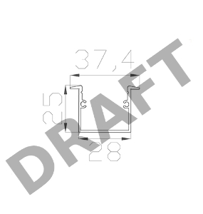 Профиль врезной алюминиевый 3725-2 2 м REXANT